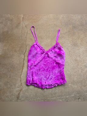 Y2K VTG Babydoll Top Sheer Trippy 6 Cami Tank Psychedelic PunkIn good vintage